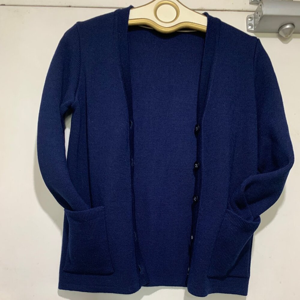 VINTAGE MID-WEIGHT WOOL KNIT SWEATER CARDIGANS SIZE S